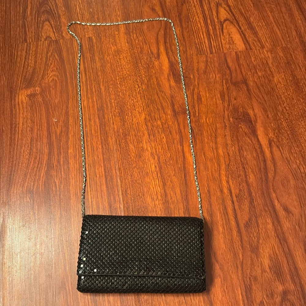 Black mesh clutch